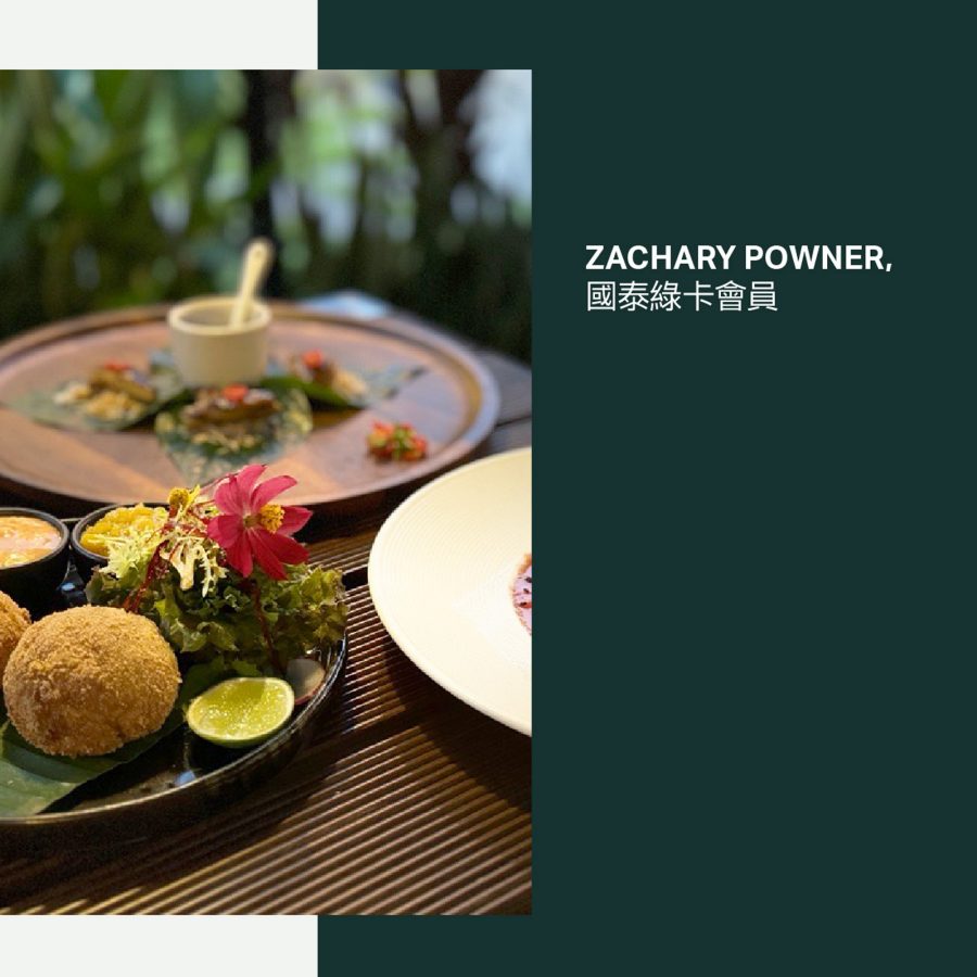 Three plates of food on a table. 